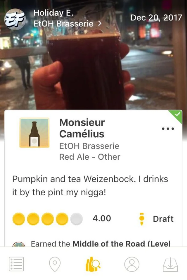 Avis Untappd sur MécaniThé