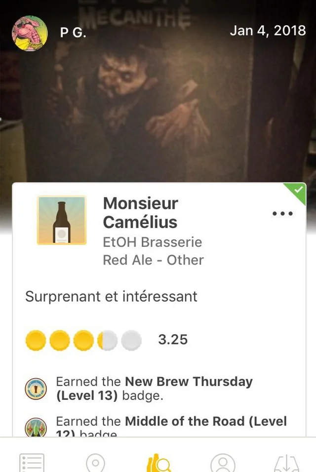 Avis Untappd sur MécaniThé