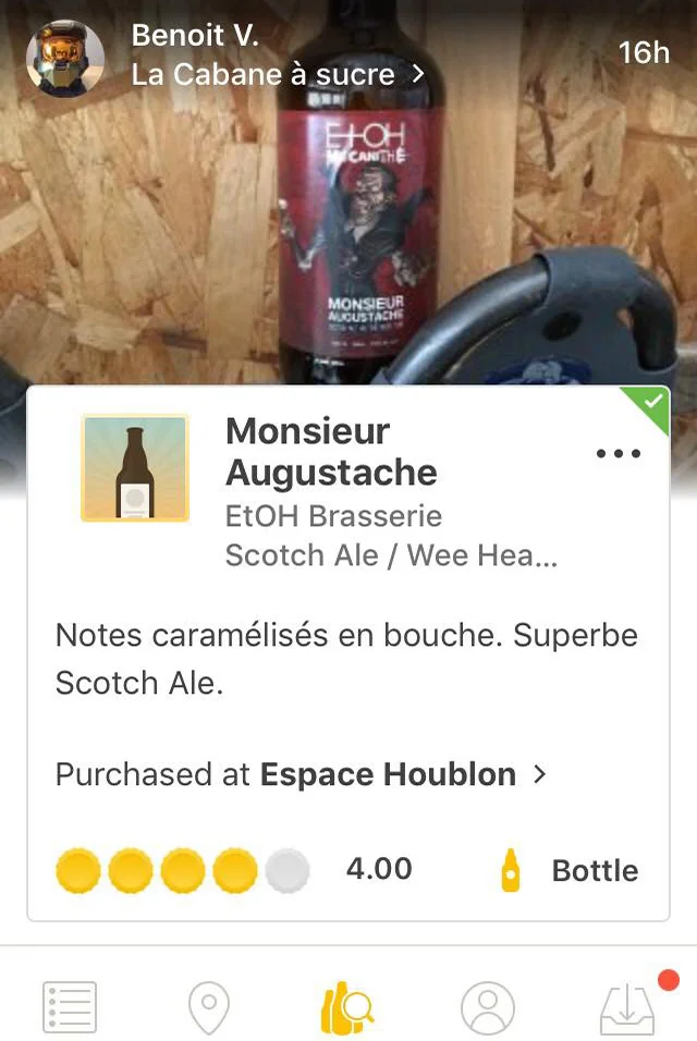Avis Untappd sur MécaniThé