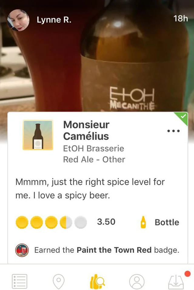 Avis Untappd sur MécaniThé