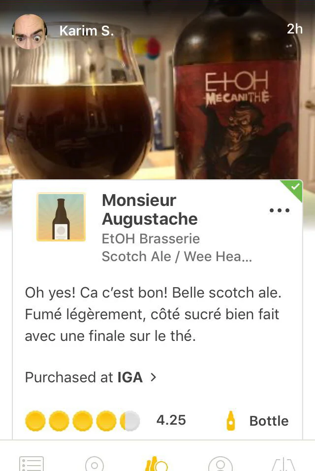 Avis Untappd sur MécaniThé