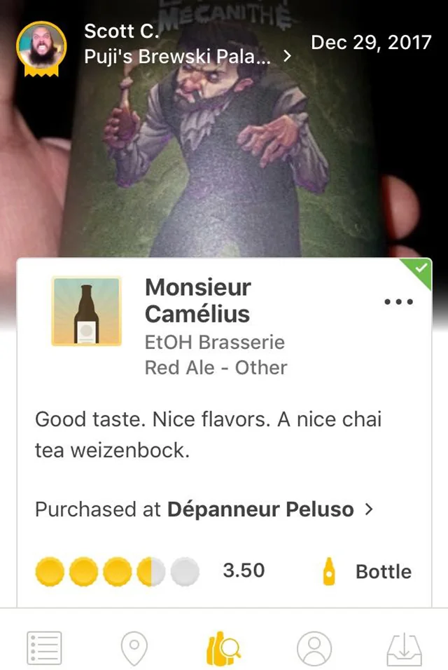 Avis Untappd sur MécaniThé