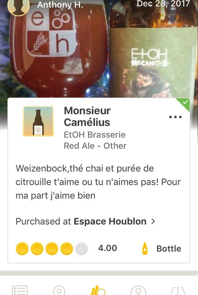 Avis Untappd sur MécaniThé